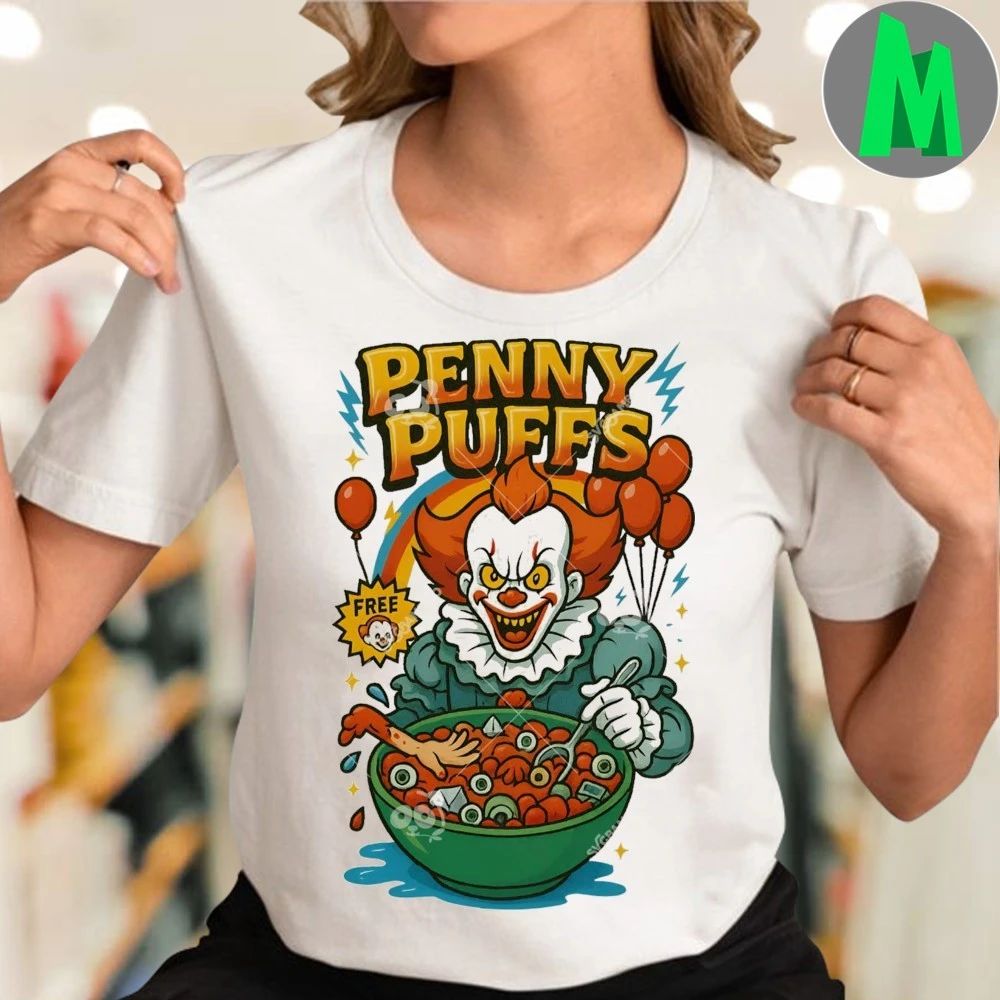 Penny Puffs Pennywise Characters Killer Breakfast Shirt