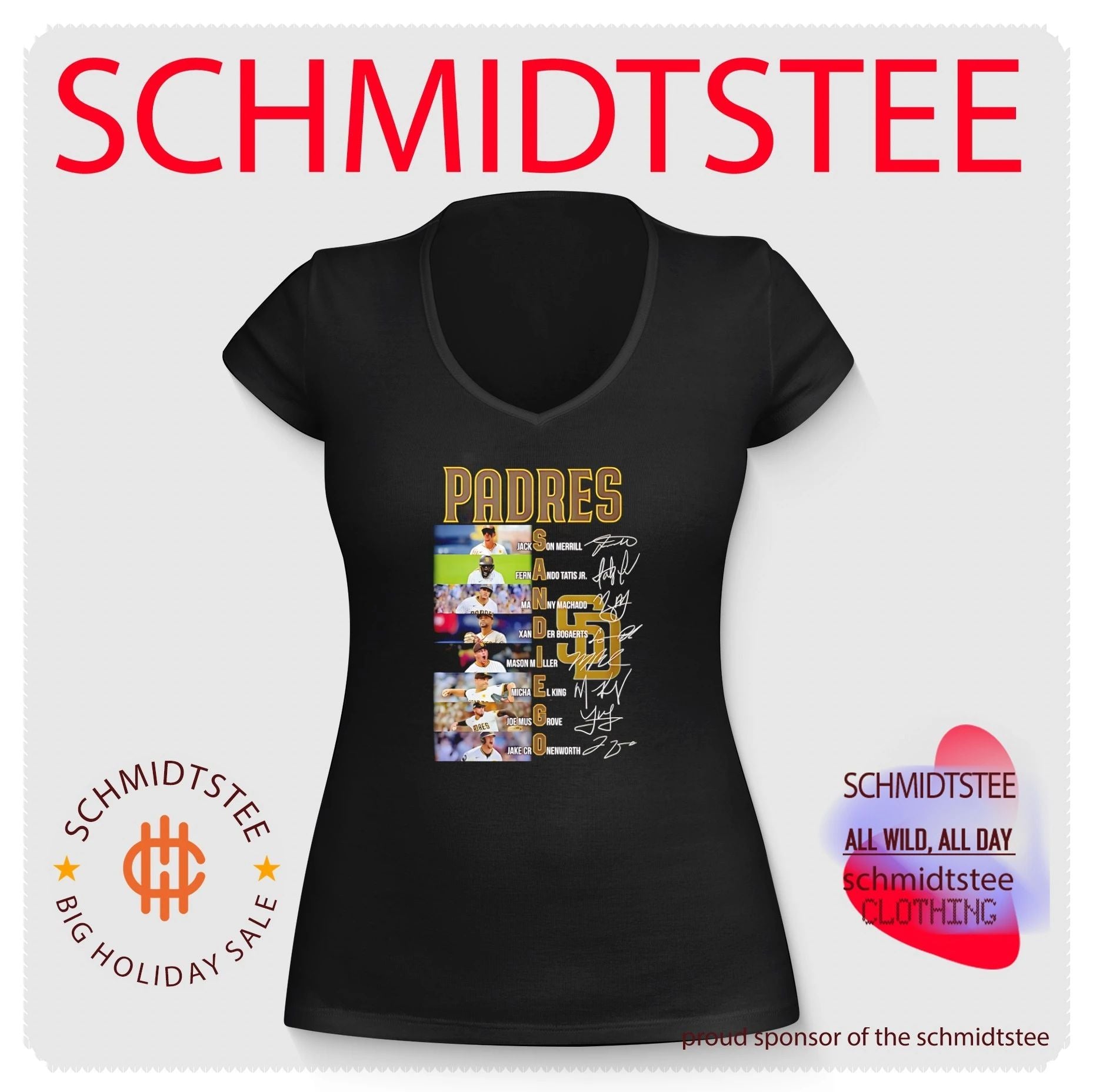 San Diego Padres players name signature shirt