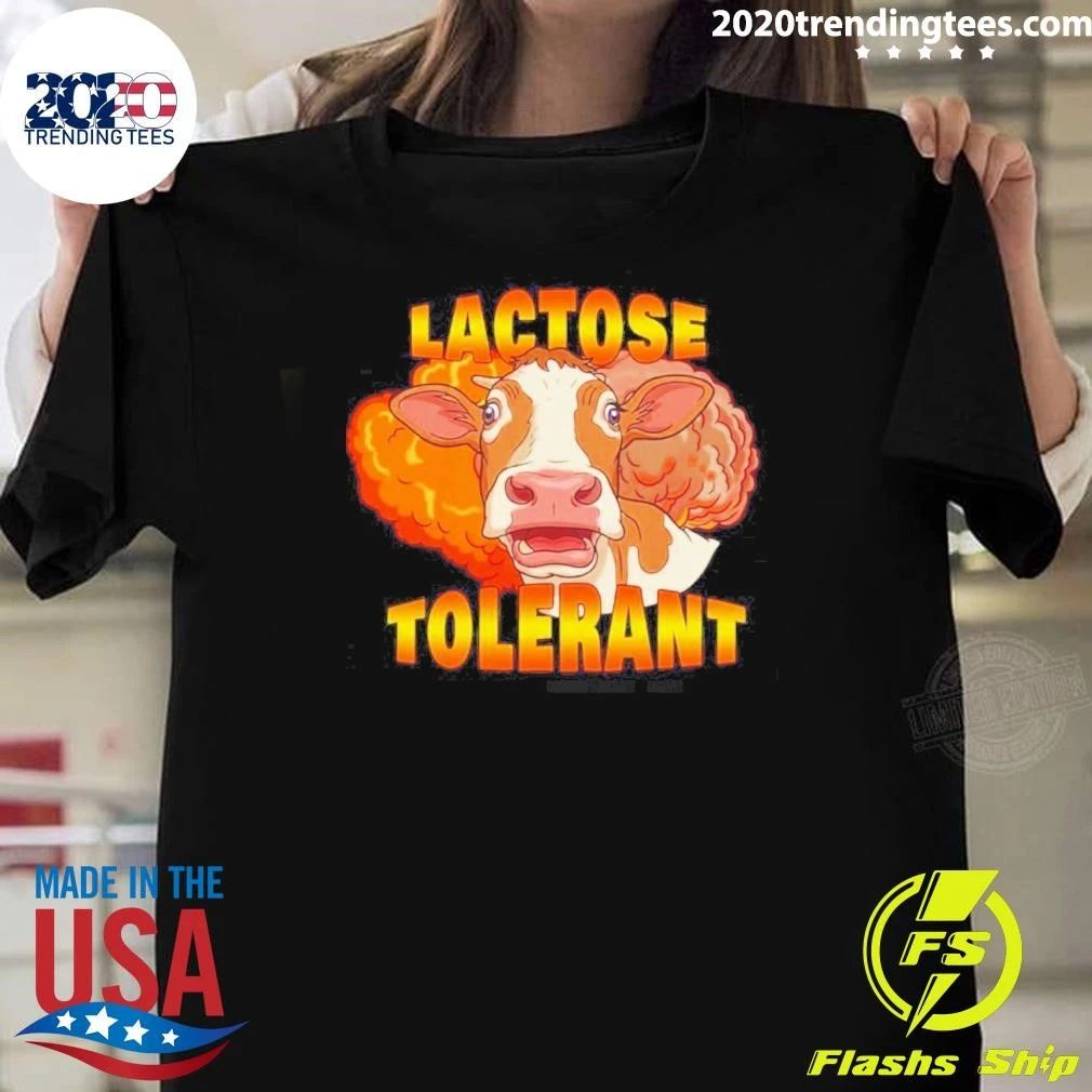 Lactose Tolerant Cow Explosion Dairy Humor Shirt