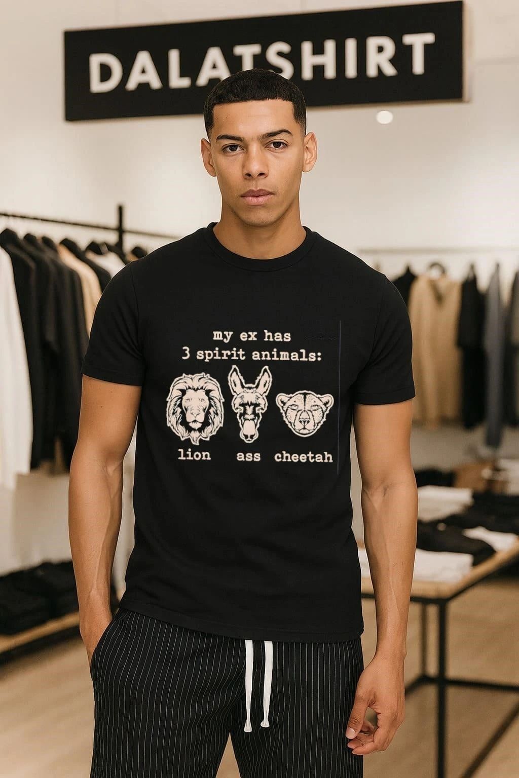My ex Has 3 spirit animals Lion Ass Cheetah shirt