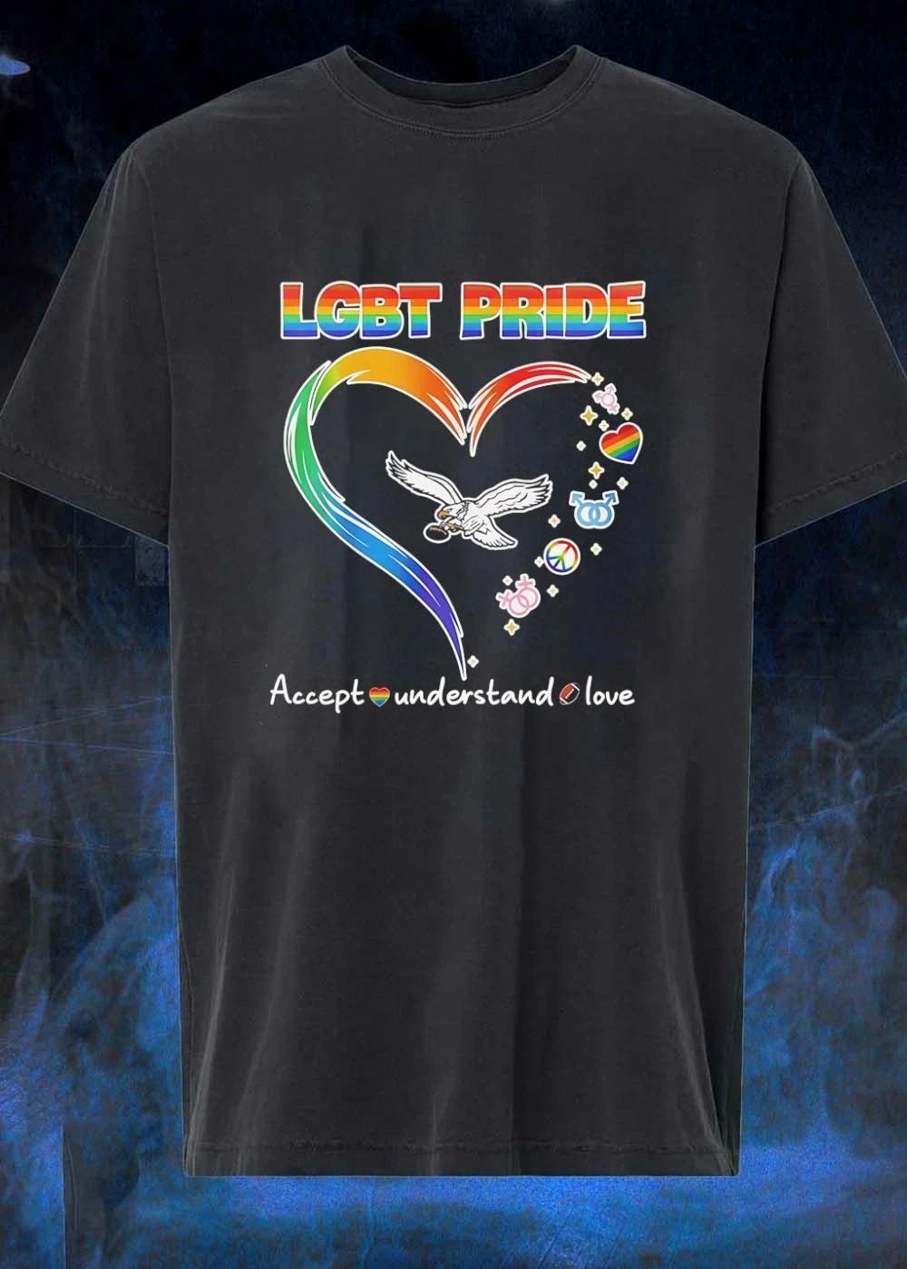 LGBT Pride Accept Understand Love Football Eagle Unisex T-Shirt