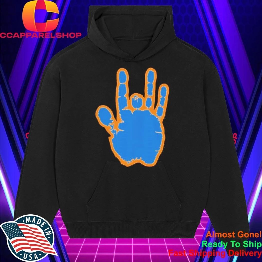 Jerry Garcia Blue And Orange Hand Shirt