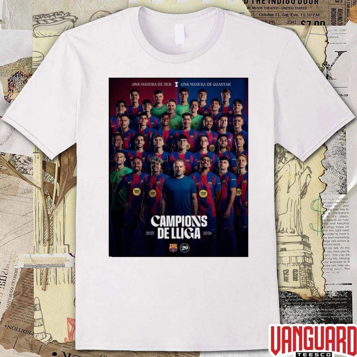 Fc Barcelona 29th La Liga Title 2025-2026 Season Poster t-shirt