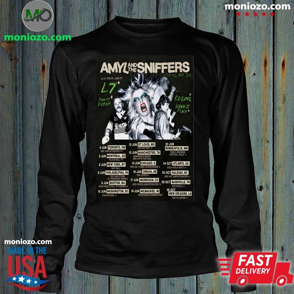 Amyl And The Sniffers 2026 America And Canada Tour Poster Shirt