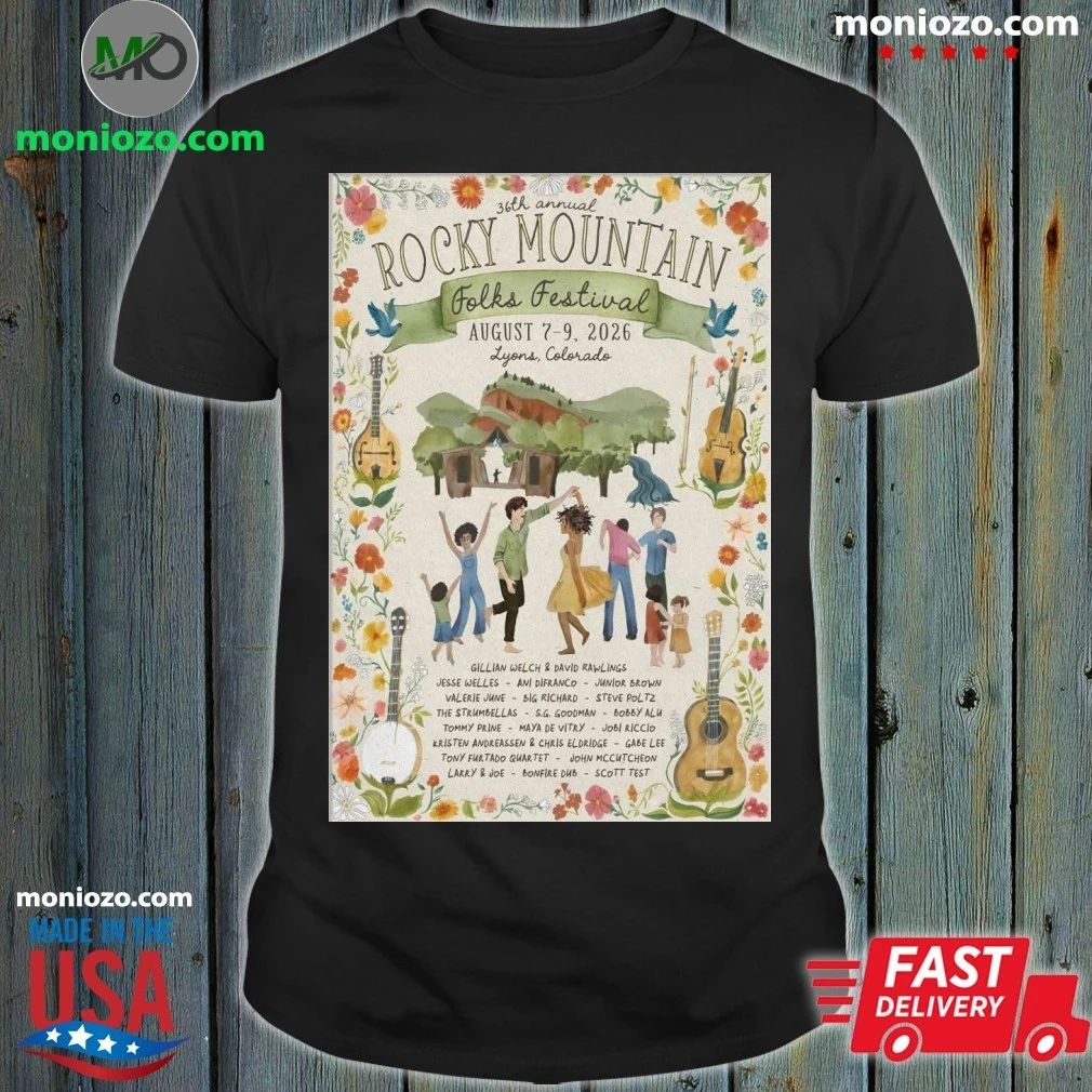 Original 36th Annual Rocky Mountain 8 7-8 9 2026 Lyons CO Poster Shirt
