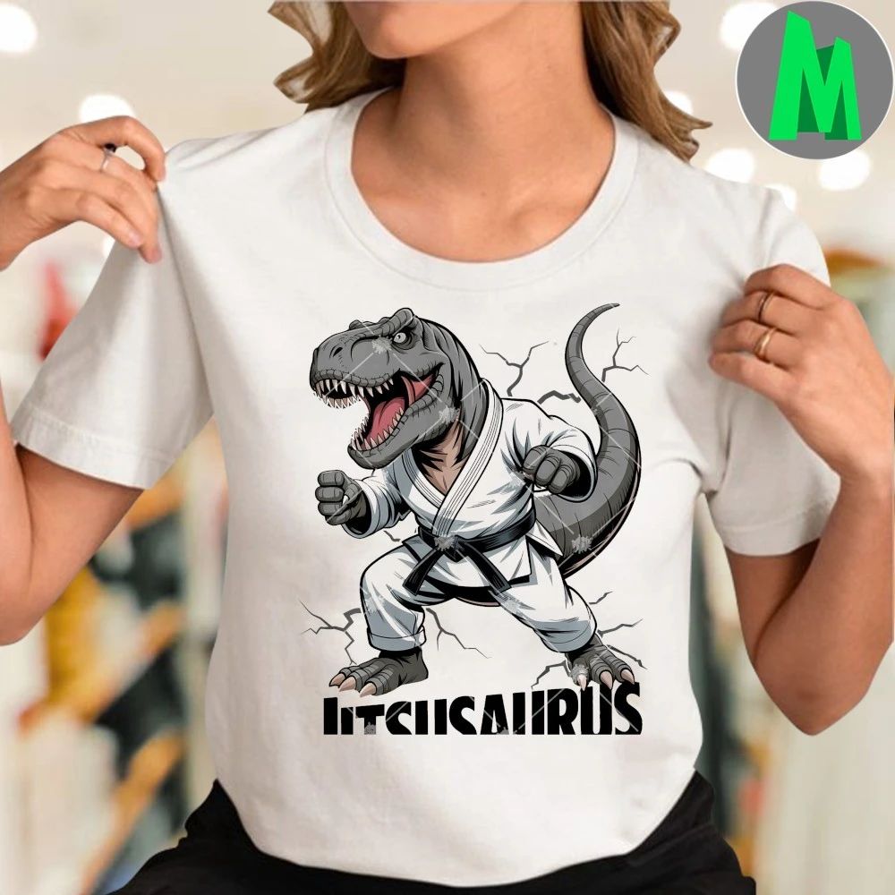 Jitsu Saurus Dinosaur Brazilian Jiu Jitsu Shirt
