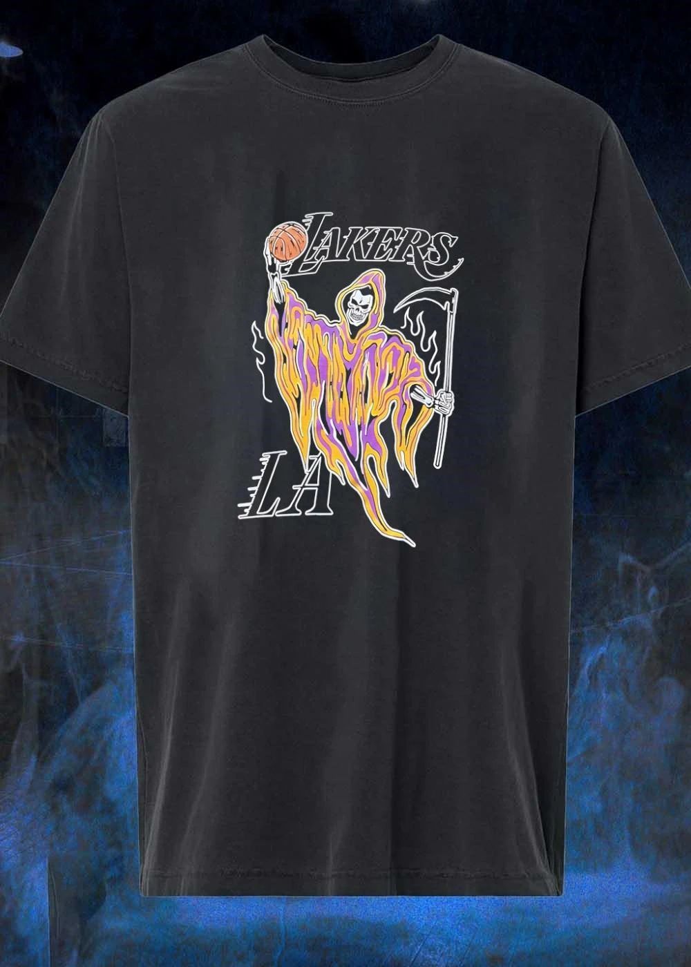 Grim Reaper Dunking Basketball Lakers LA shirt