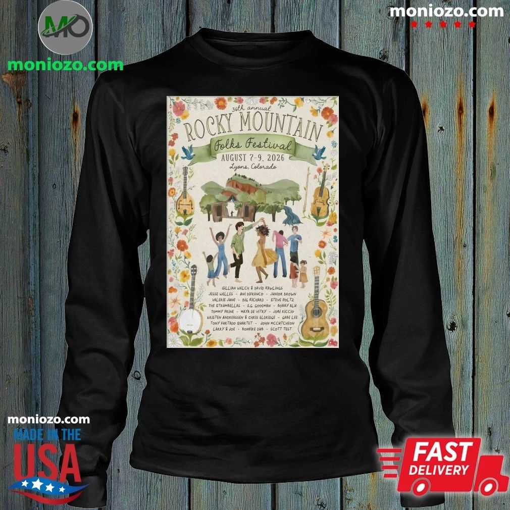 Original 36th Annual Rocky Mountain 8 7-8 9 2026 Lyons CO Poster Shirt