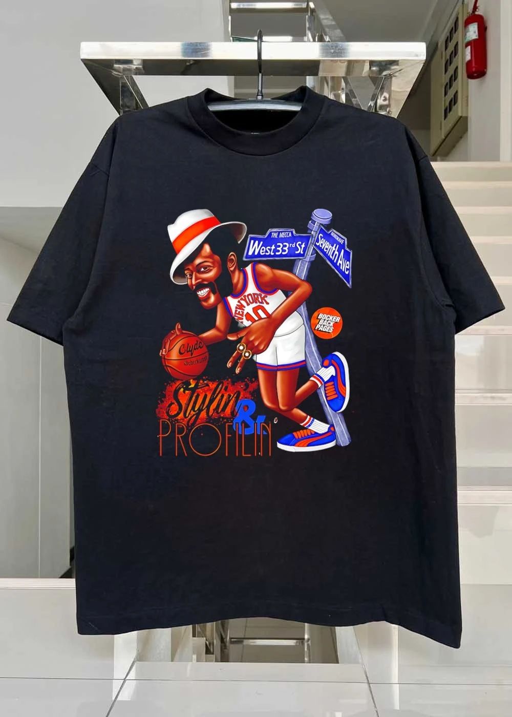 Clyde Walt Frazier Stylin and Profilin West 33rd St Seventh Ave Shirt