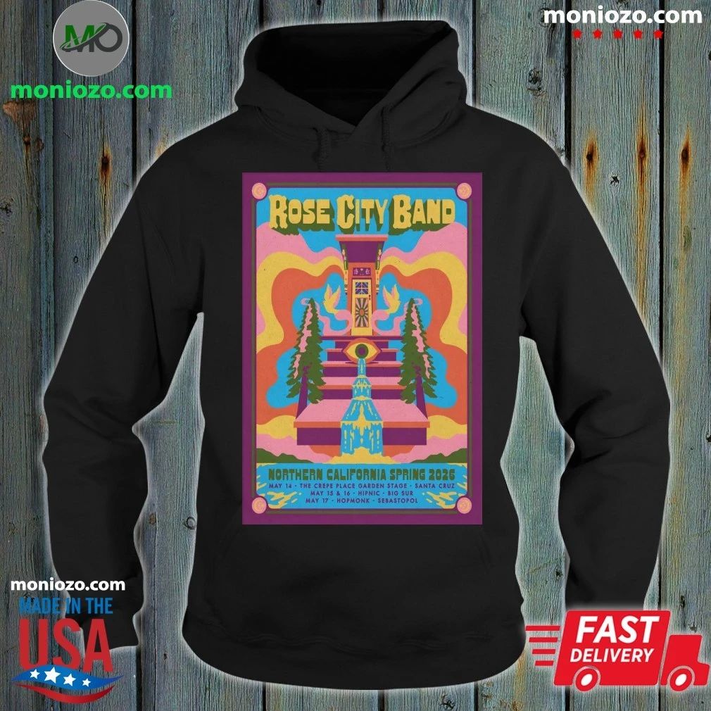 Rose City Band Northern California 2026 Spring Tour Poster Shirt