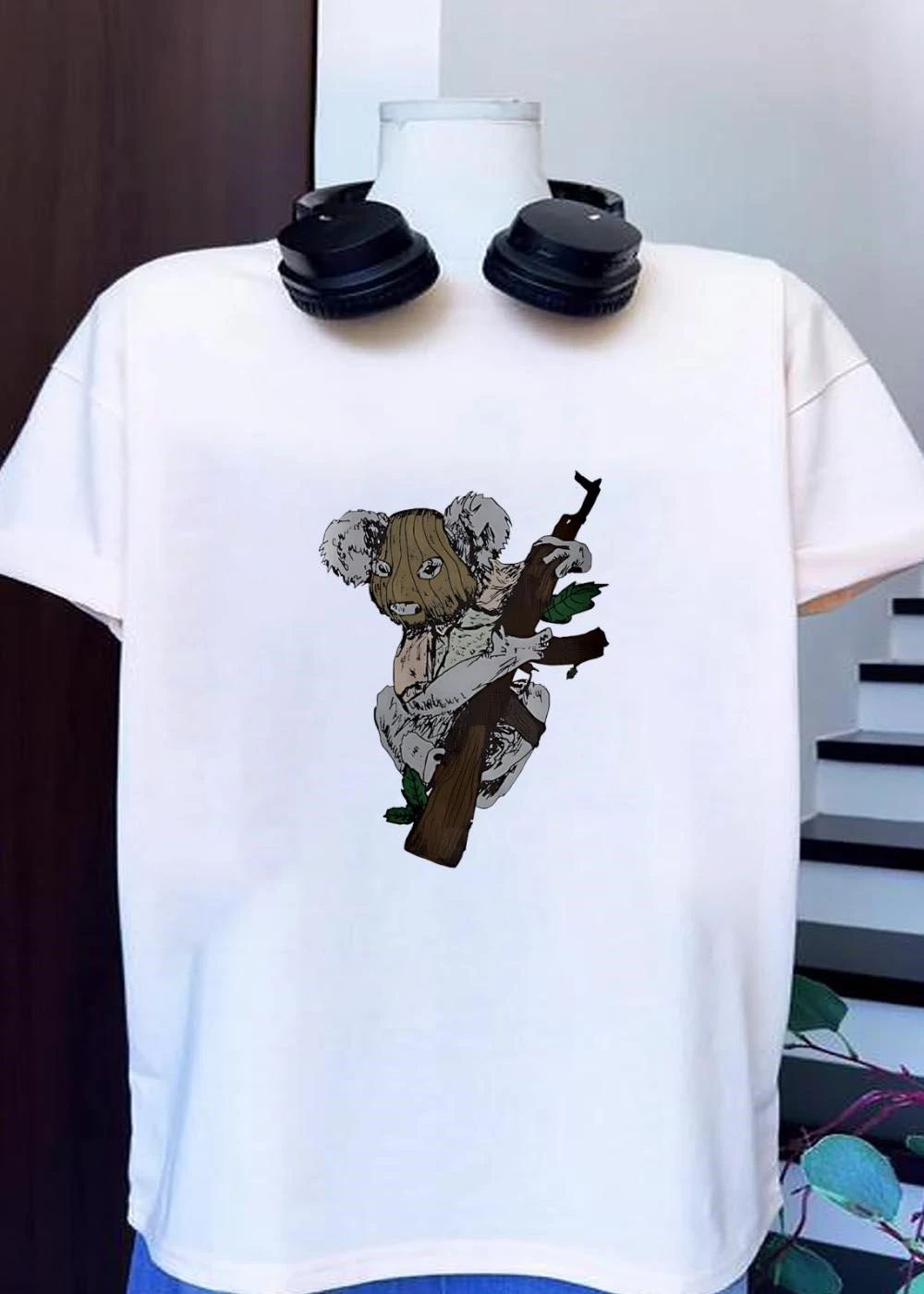 Flyquest Koala in a Ski Mask Holding an AK47 Rifle Shirt