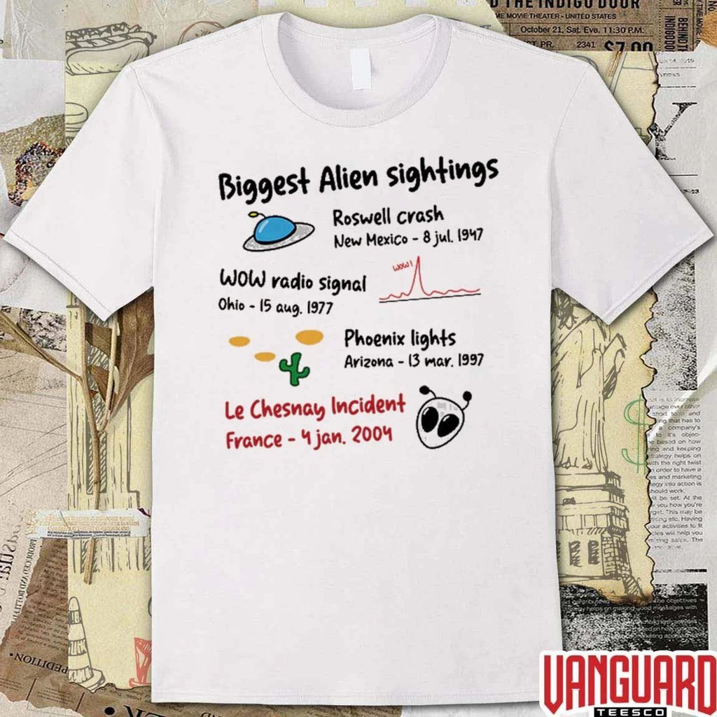 Biggest Alien Sightings Le Chesnay Incident France 4 January 2004 t-shirt