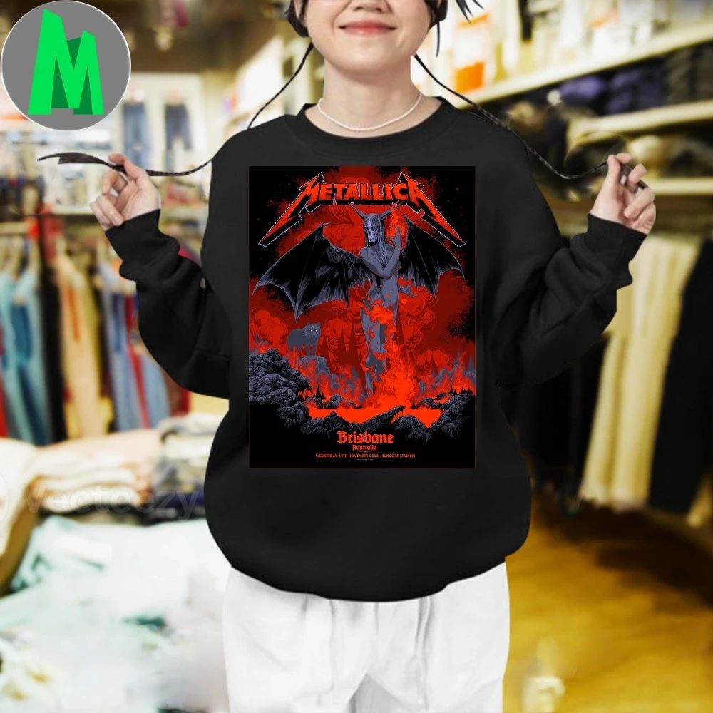 Metallica M72 Brisbane Exclusive Pop-Up Poster Event Artwork By Ken Taylor World Tour On November 12 2025 At Suncorp Stadium Australia Shirt