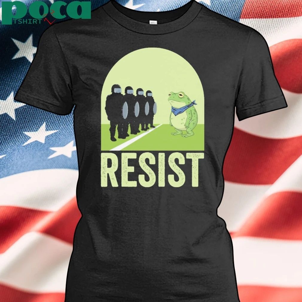 Resist Frog – Portland Protest Activist Vintage Poster T-shirt
