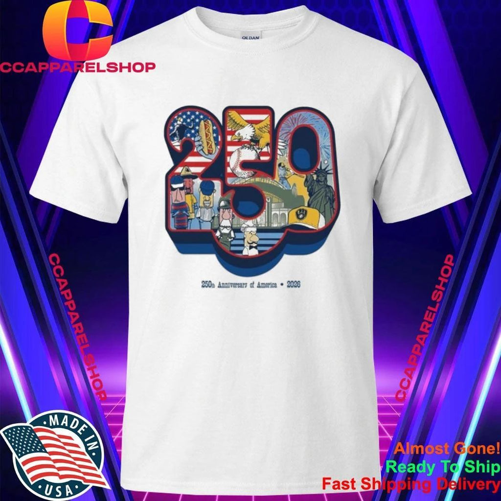 2026 Brewers 250th Anniversary Of America Night America’s Pastimes Shirt