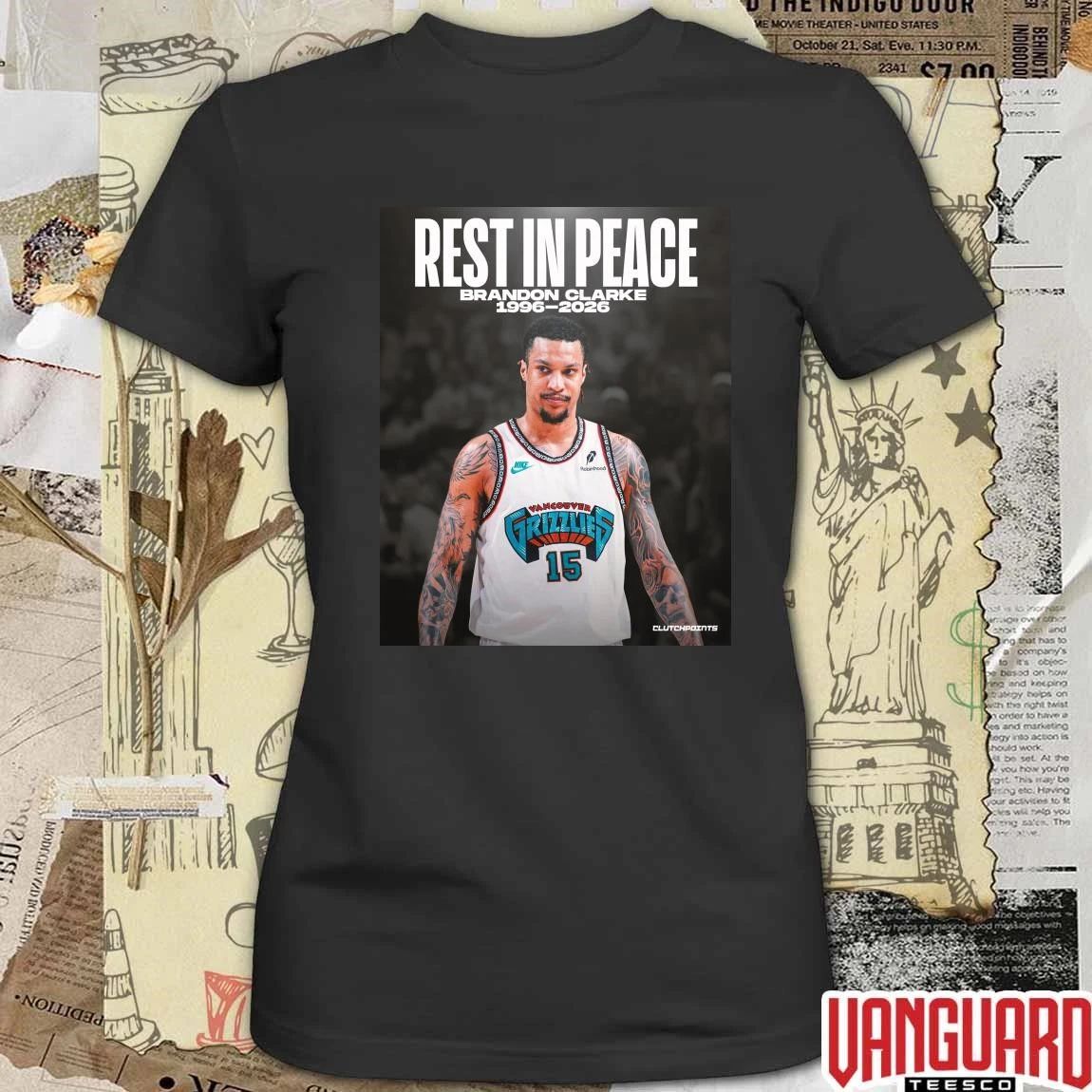 Rest In Peace Brandon Clarke 1996 – 2026 ClutchPoints Poster t-shirt