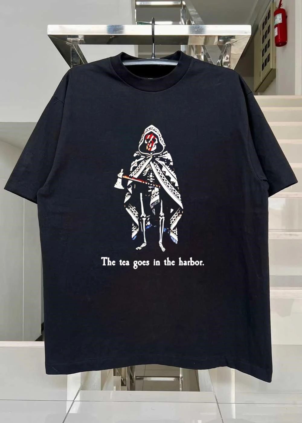 Grim Reaper Boston Tea Party The Tea Goes in the Harbor shirt