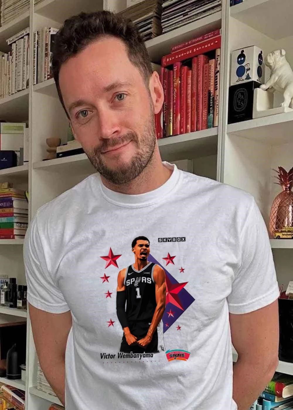 Skybox Victor Wembanyama San Antonio Spurs Basketball Trading Card T-Shirt