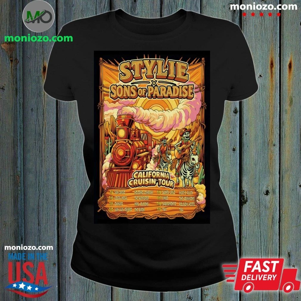 Original Stylie And Sons Of Paradise California Cruisin 2026 Tour Poster Shirt