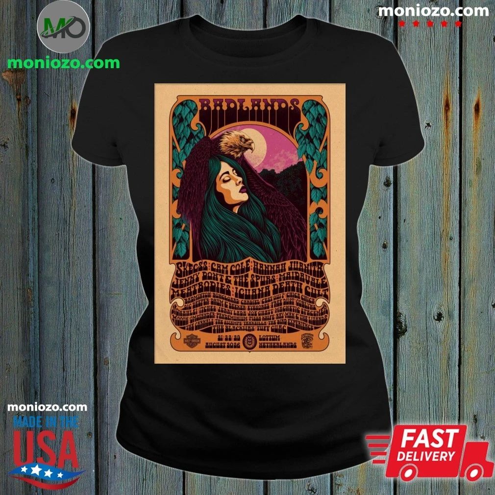 Badlands Festival Aug 21-23 2026 Lottum Netherlands Poster Shirt