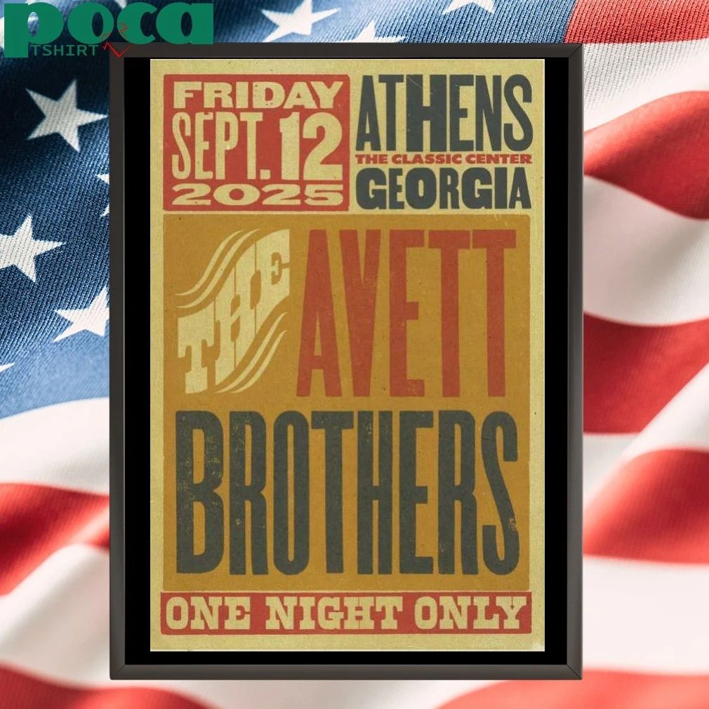 The Avett Brothers Sep 12 2025 Athens GA Poster T-Shirt