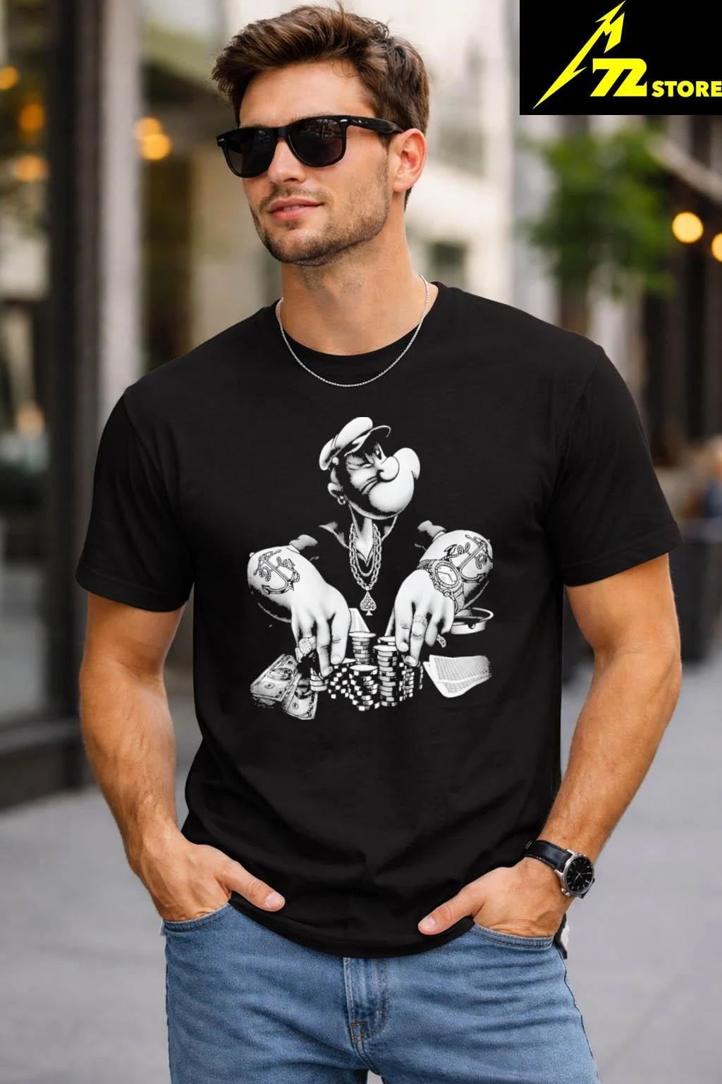 Jackson Popeyes Poker Pimp Shirt