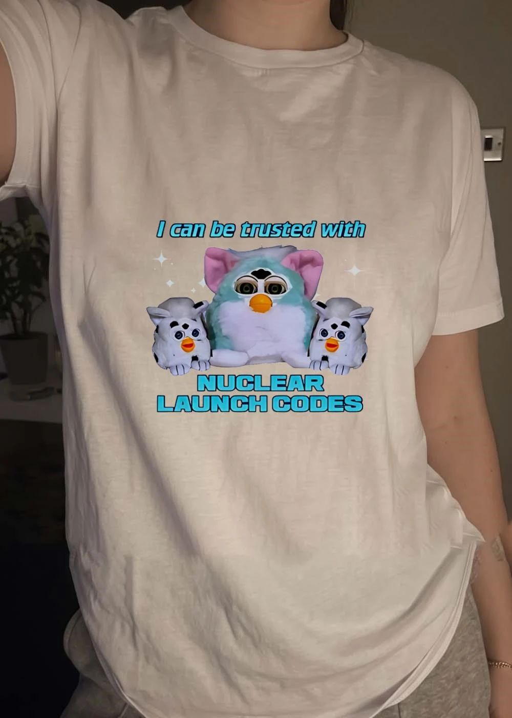 I Can Be Trusted With Nuclear Launch Codes Furby T-Shirt