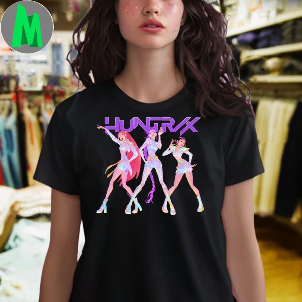 Huntrix kpop demon hunters pose characters shirt