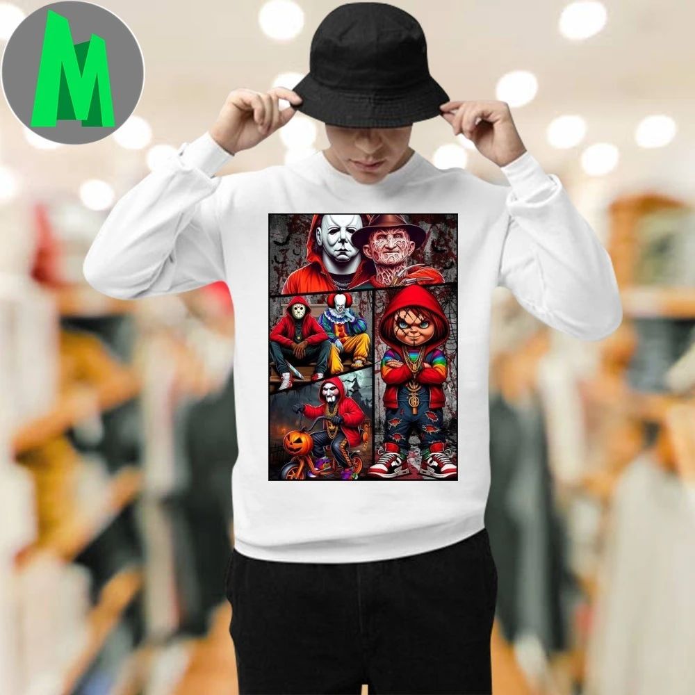 Horror Movie Iconic Figures Halloween 2025 Shirt