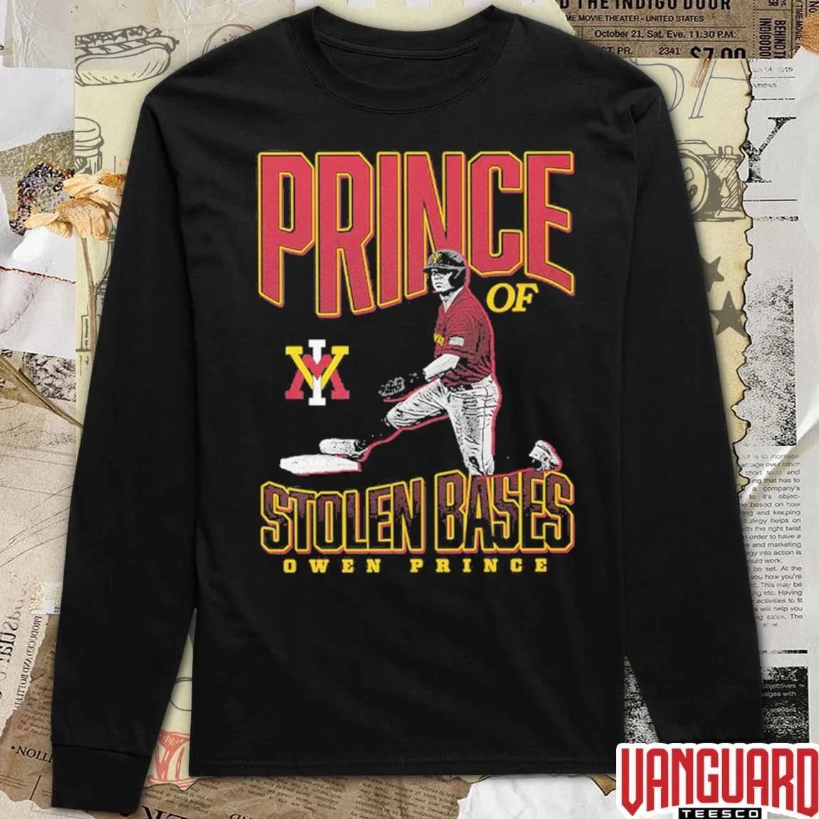 Owen Prince Prince of Stolen Bases VMI Keydets Baseball t-shirt