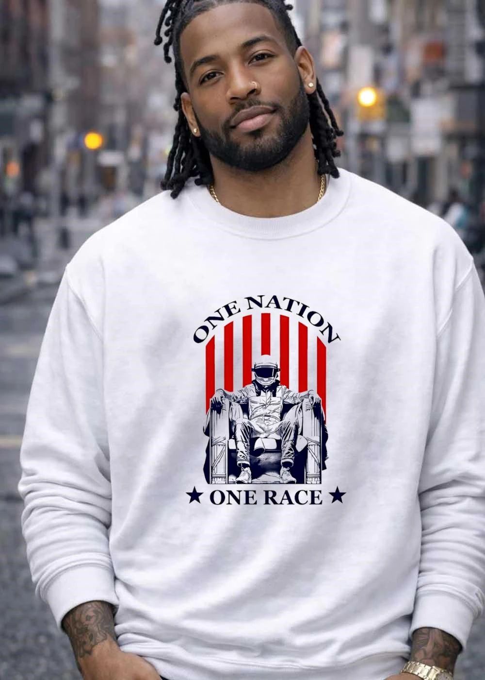 Astronaut Racing The Lincoln Memorial One Nation One Race T-Shirt