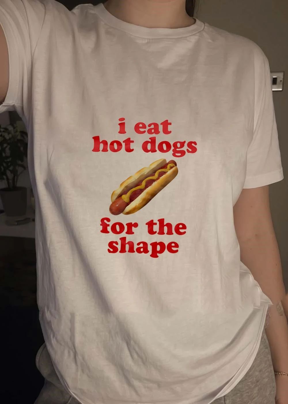 I Eat Hot Dogs For The Shape Mustard Sausage Fast Food shirt