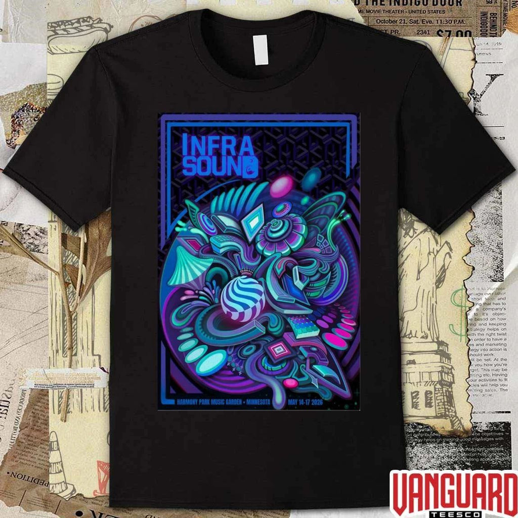 Infrasound May 14-17 2026 Harmony Park Music Garden In Clarks Grove MN Poster t-shirt