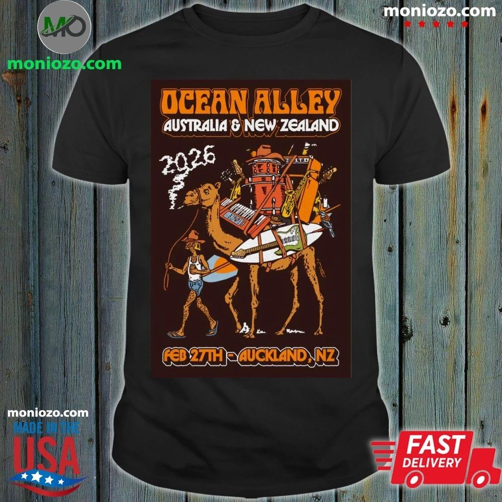 Ocean Alley 2026 AUS NZ Tour Limited Edition NZ Tour Poster T-Shirt