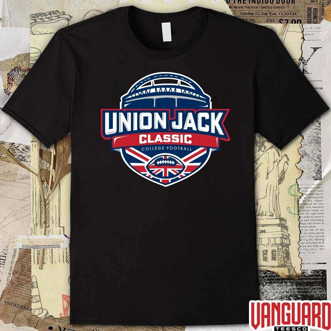 Union Jack Classic NCAA Division I College Football Event United Kingdom Logo t-shirt