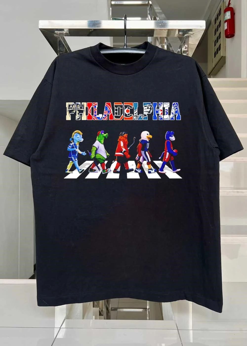 Philadelphia Mascots Walking across Abbey Road T-Shirt