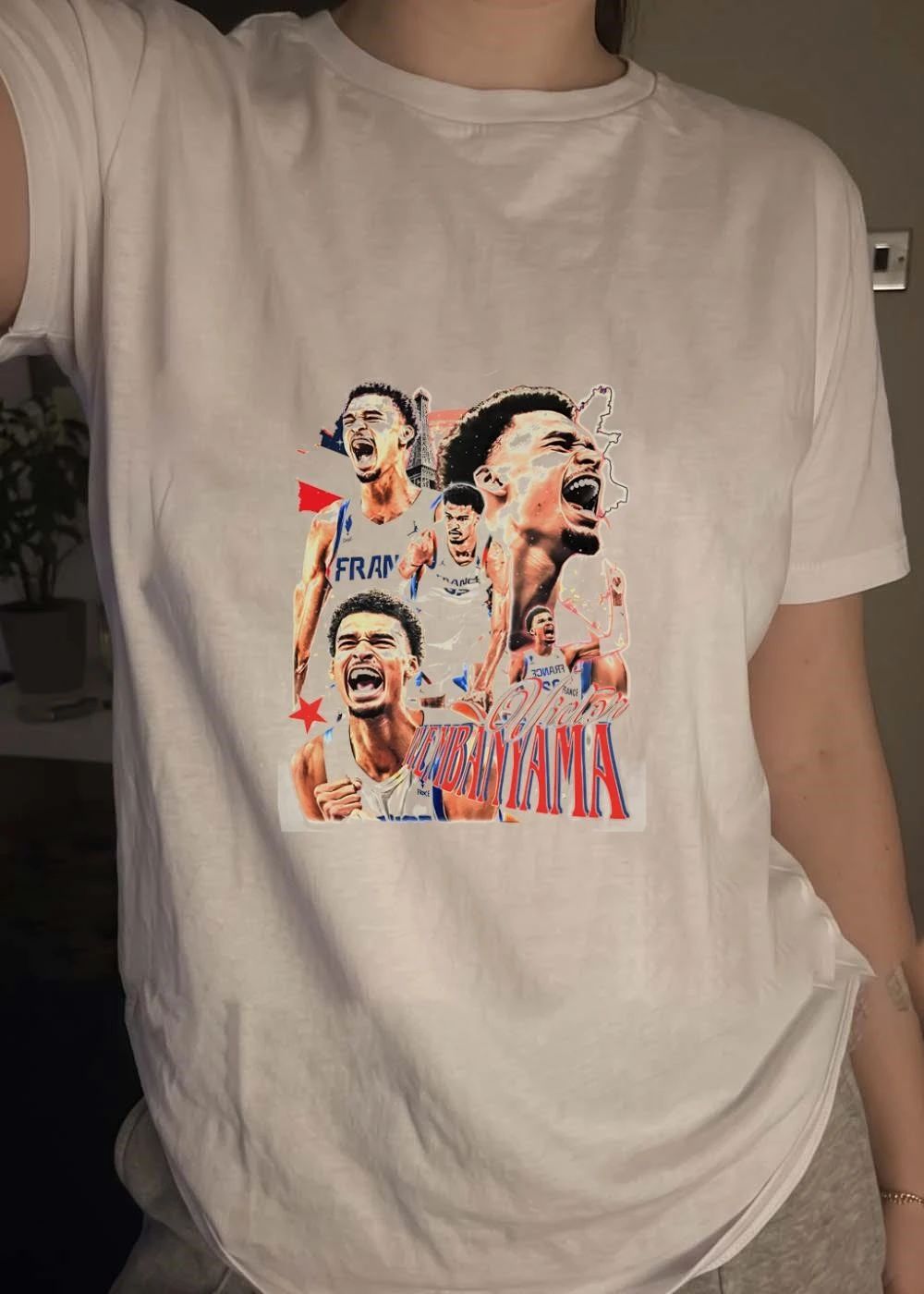 Victor Wembanyama Celebrating France Basketball Shirt