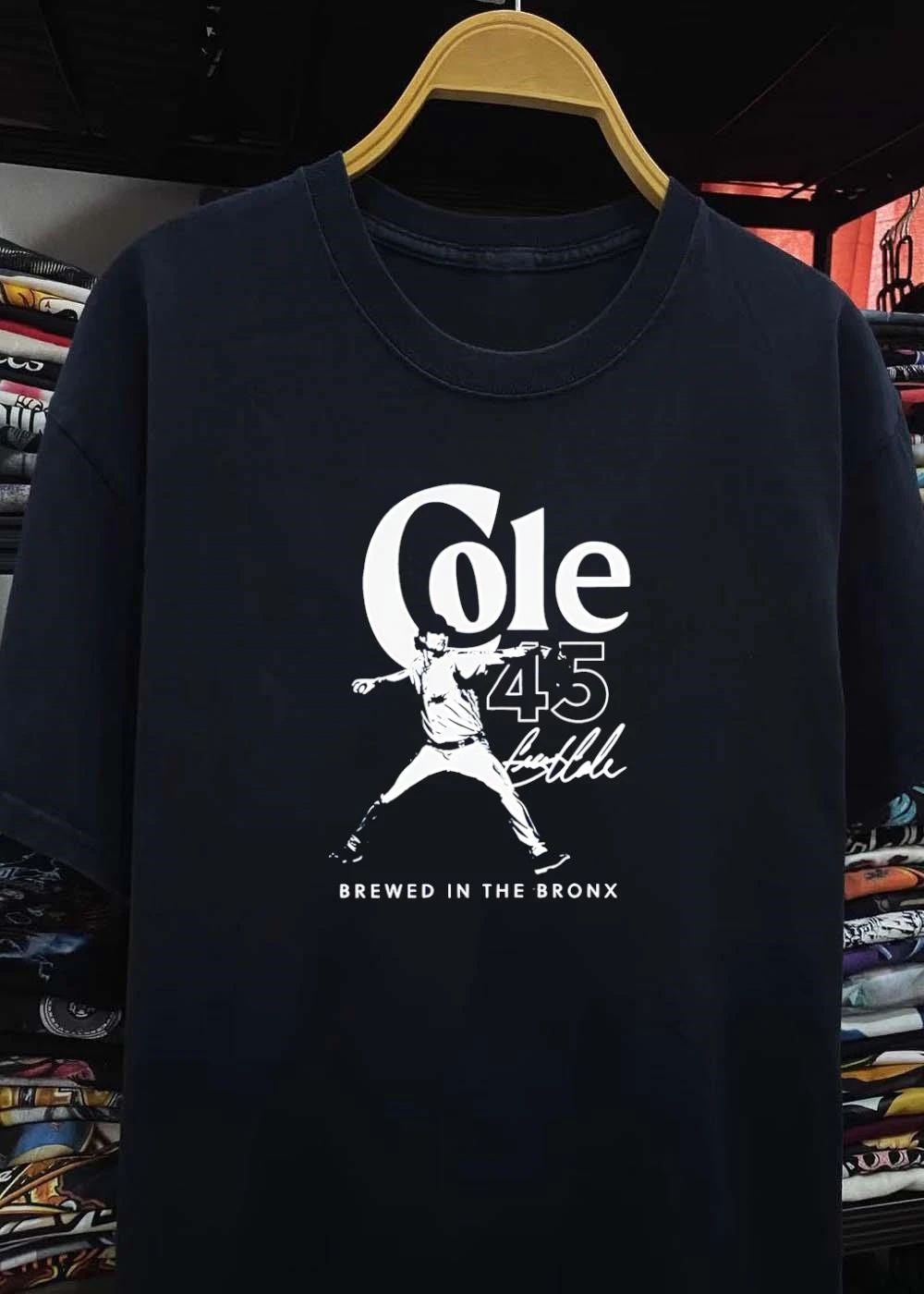 Gerrit Cole New York Yankees MLB Cole 45 Gerrit Cole Flash Line Sports brewed in shirt