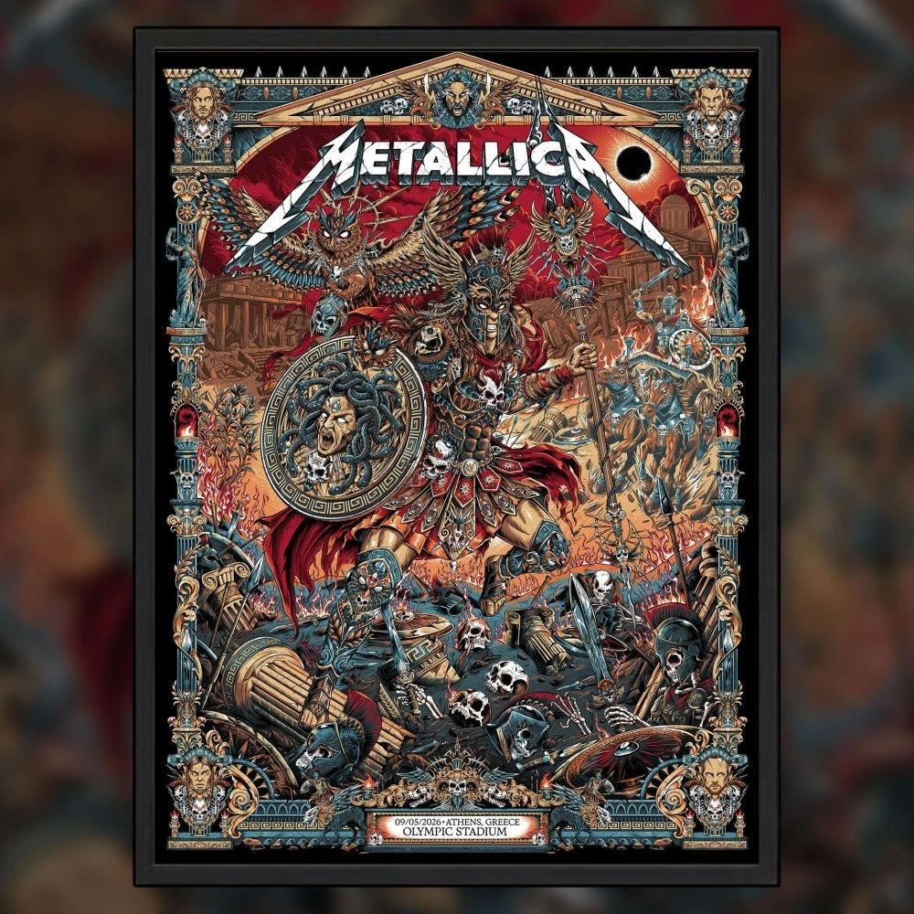 Metallica M72 Athens Greece 2026 Poster At Olympic Stadium On 9 May 2026 By Juan Ma Orozco Poster