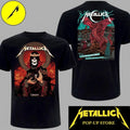 Metallica Live Cardiff Wales Celtic Skull King combine Red Dragon Two-Sided Tee