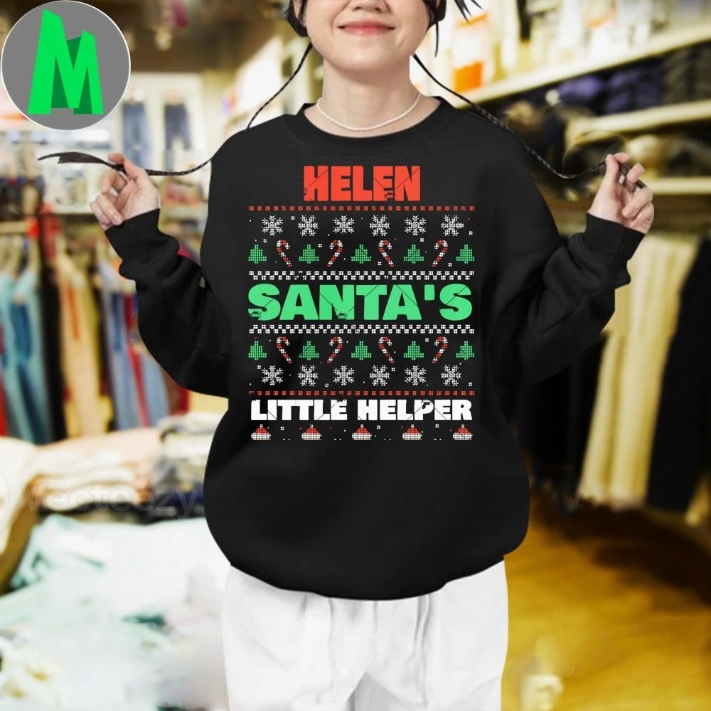 Helen Santa’s Little Helper Helen Christmas Name T-Shirt