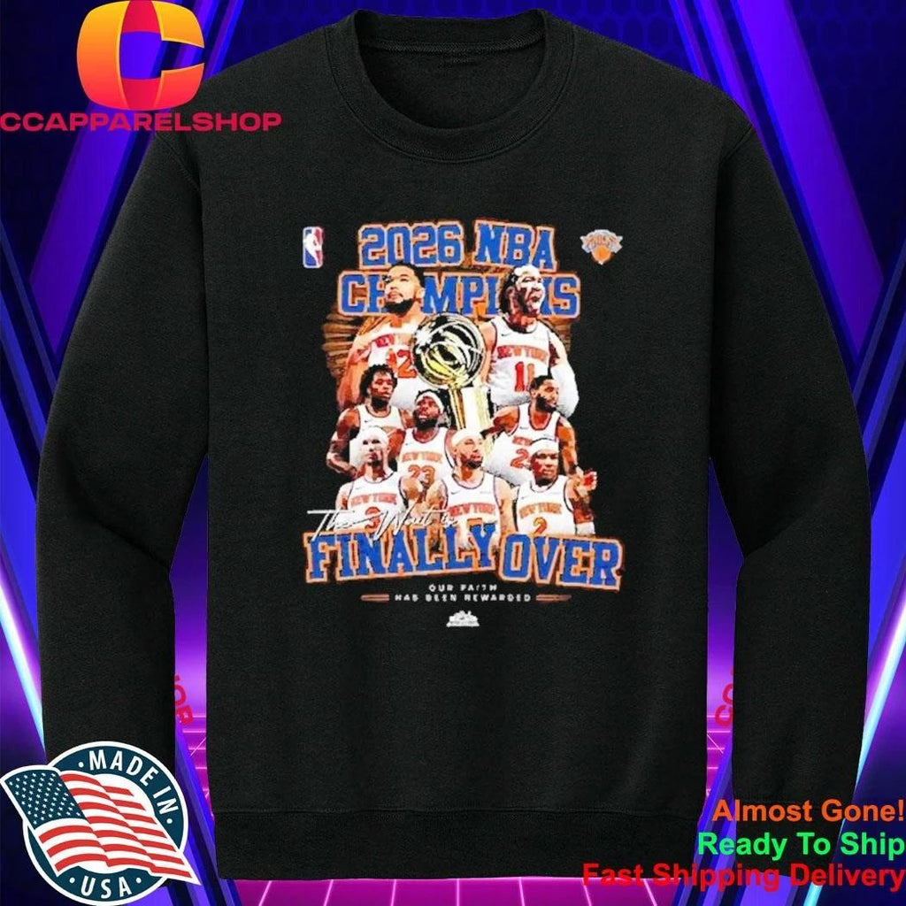 2026 NBA Champions The Wait Is Finally Over New York Basketball Roster Photo Shirt