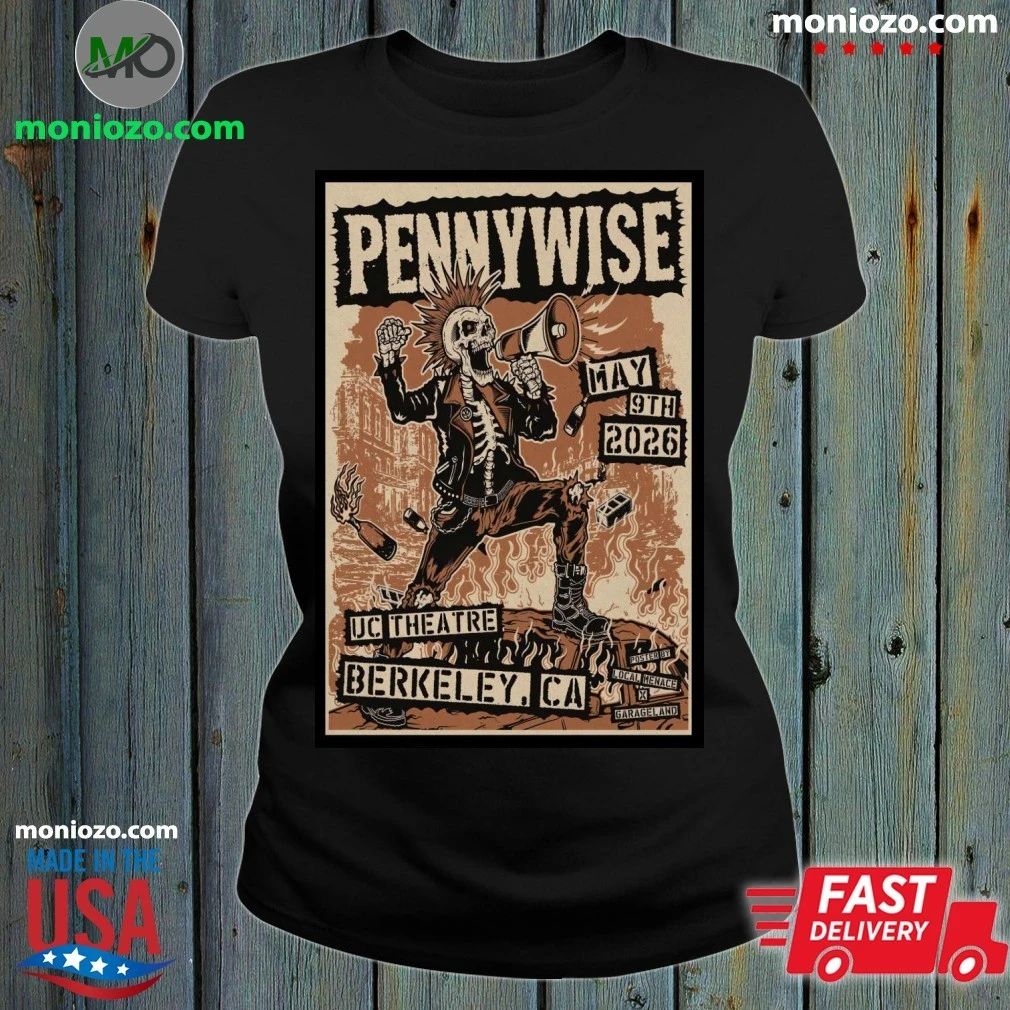 Original Pennywise and Circle Jerks The UC Theatre May 9, 2026 Event Poster Shirt