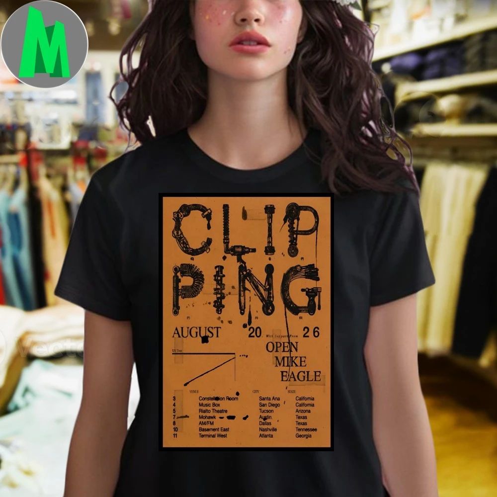 Clipping August Shows 2026 Poster Shirt