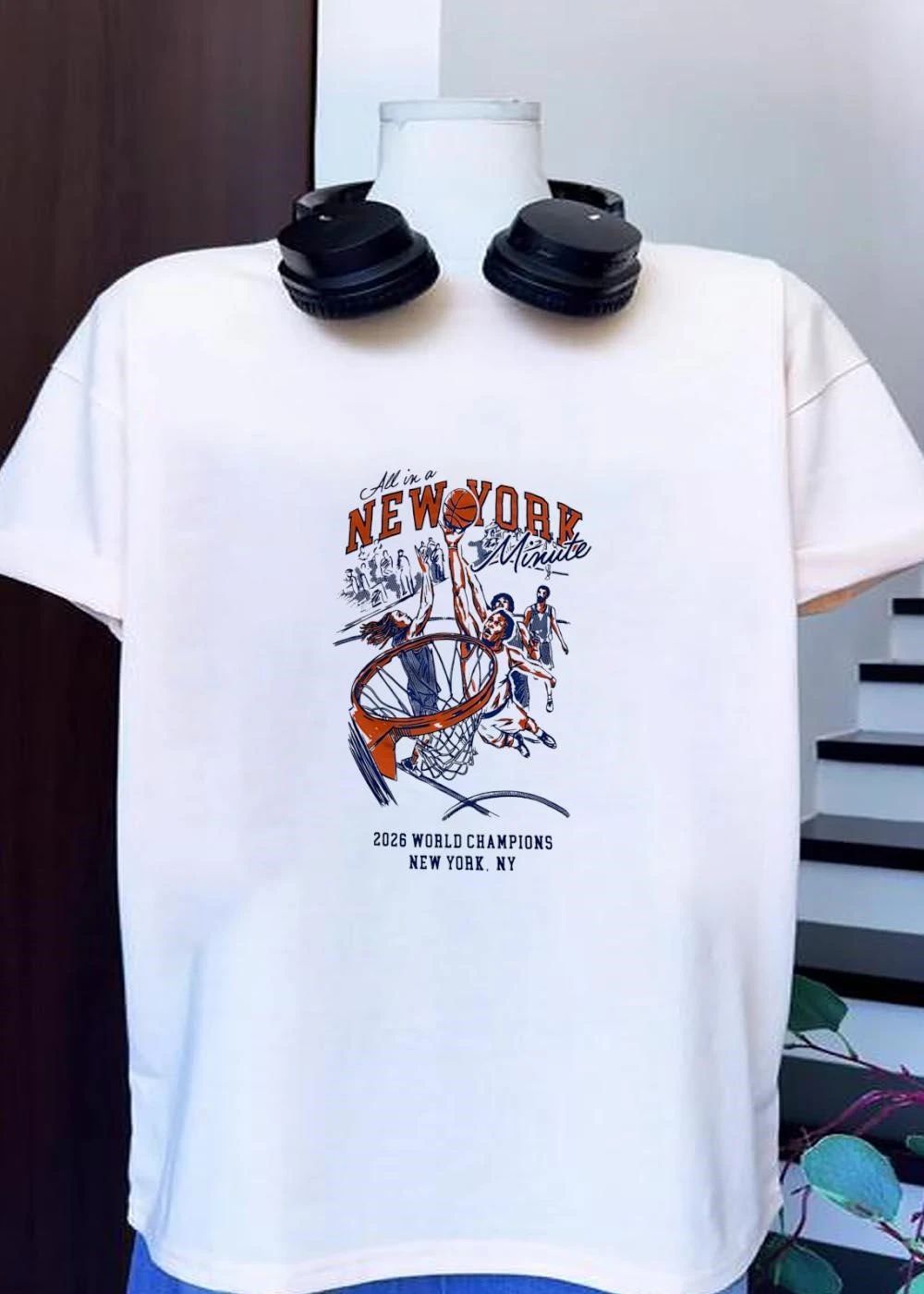 All in a New York Minute 2026 World Champions New York NY Basketball T-Shirt