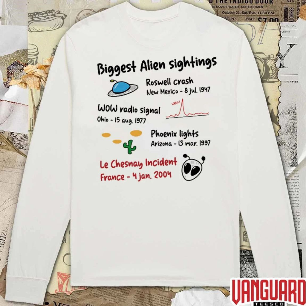 Biggest Alien Sightings Le Chesnay Incident France 4 January 2004 t-shirt