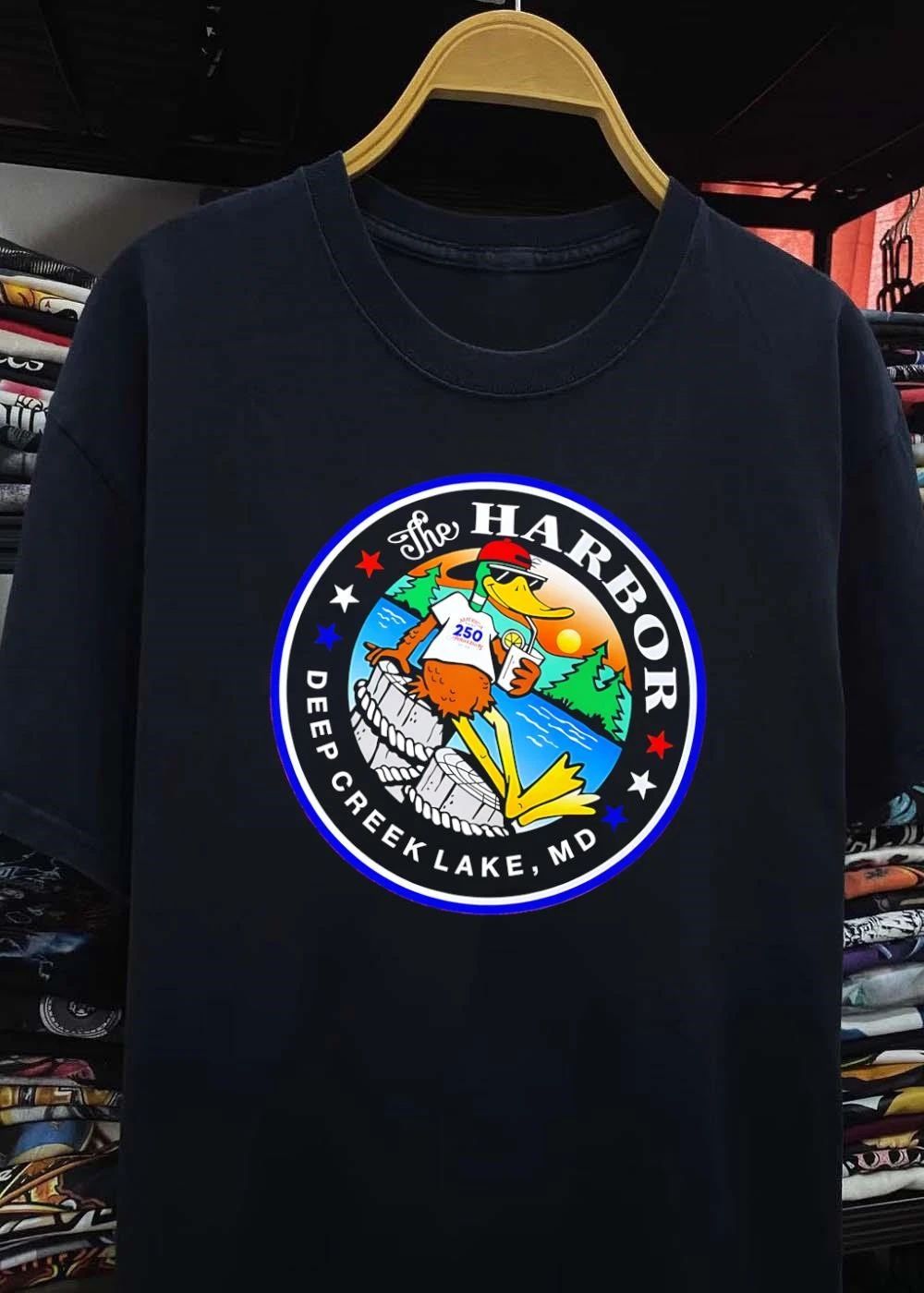 The Harbor Deep Creek Lake MD America 250 Anniversary Duck shirt