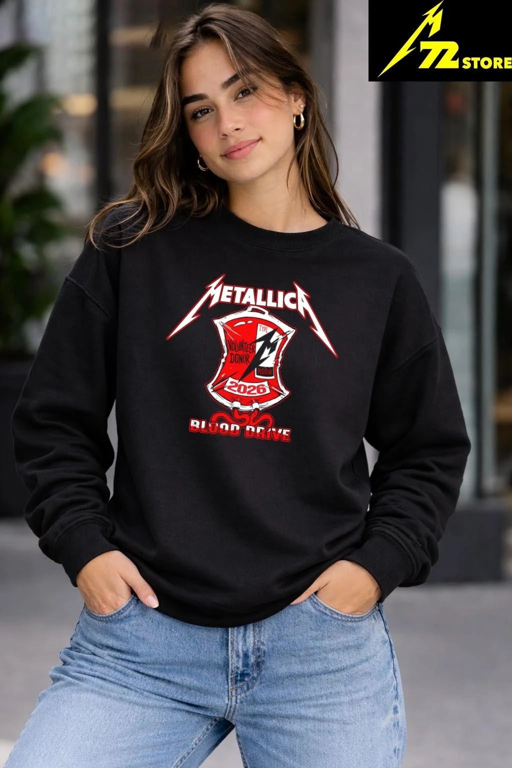 Metallica Volunteer Donor Type Positive 2026 Blood Drive Shirt