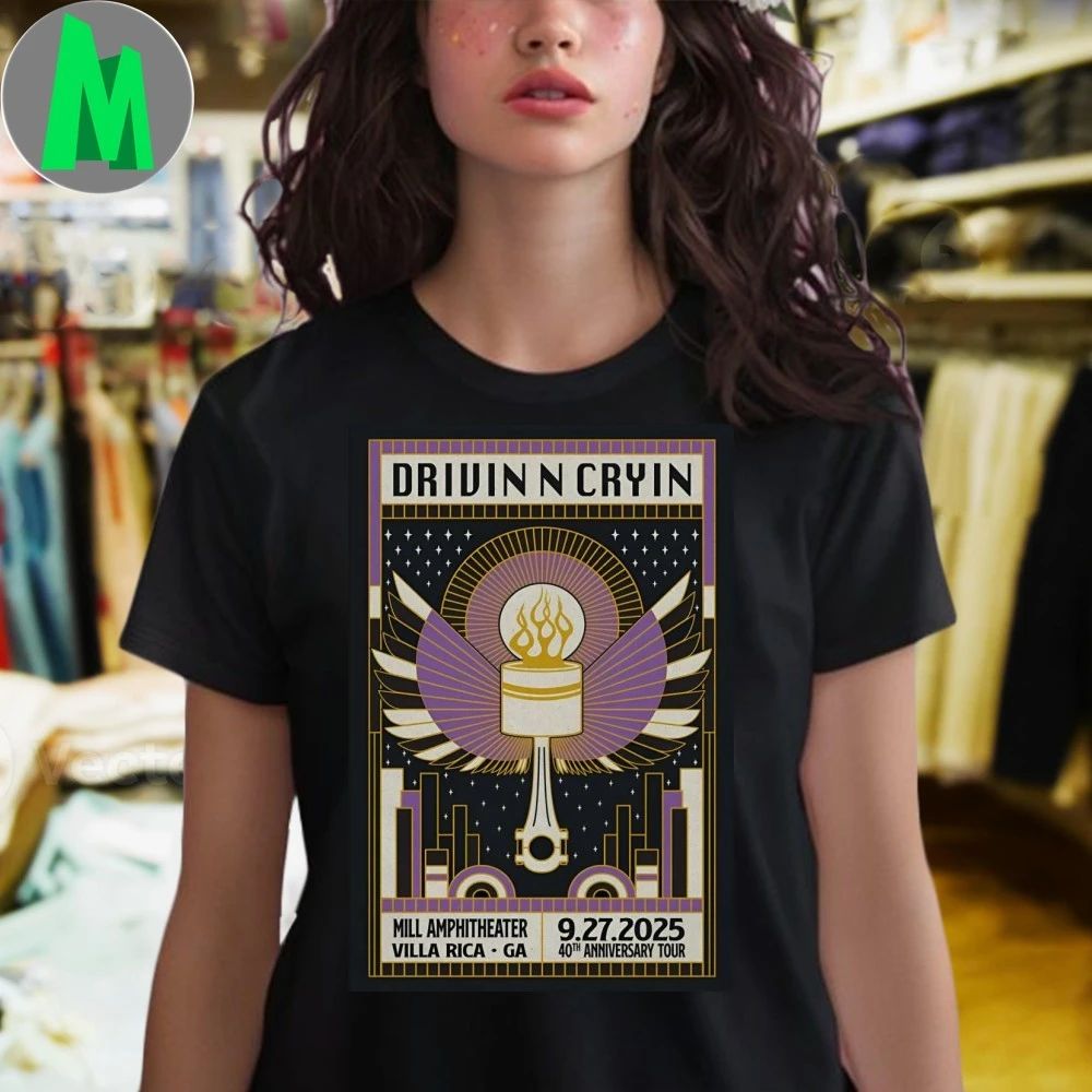 Drivin N Cryin 9-27-2025 Mill Amphitheatre in Villa Rica GA Poster T-Shirt