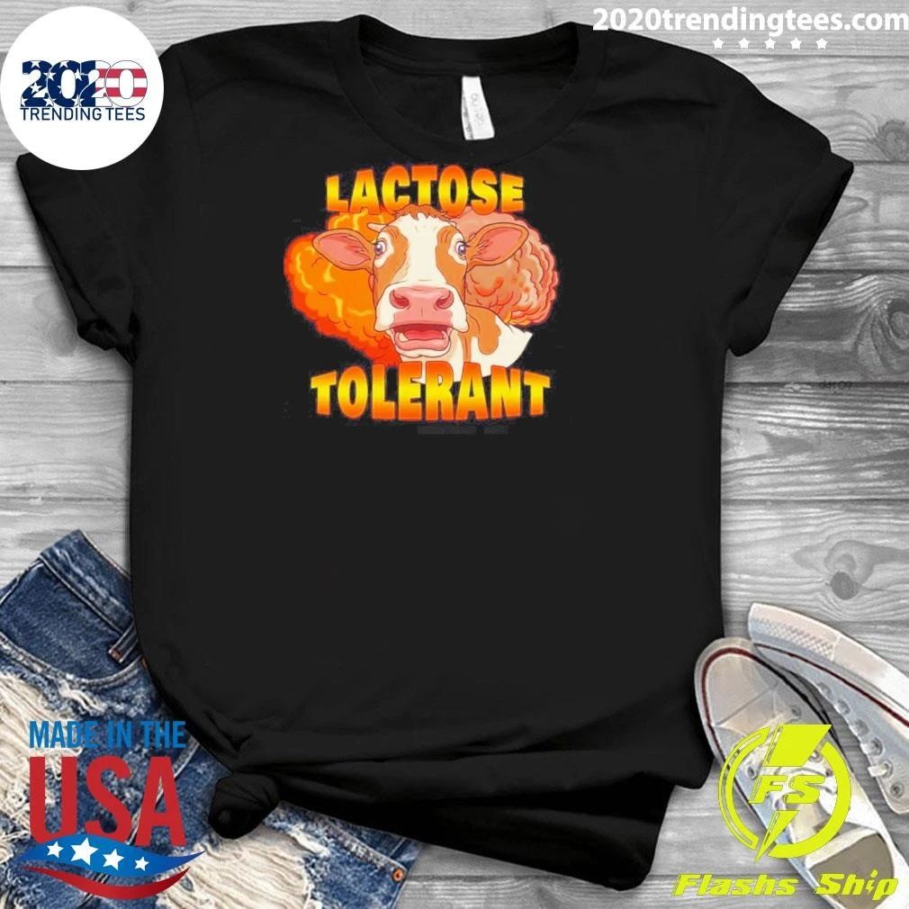 Lactose Tolerant Cow Explosion Dairy Humor Shirt
